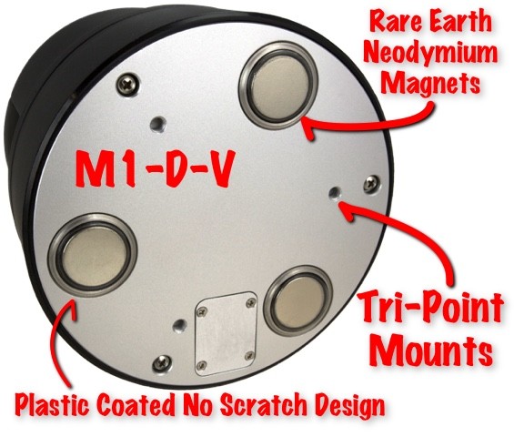 Bottom view magnetic mounting of mobile car ptz camera